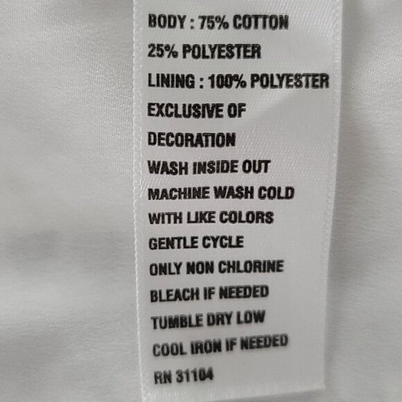 New Directions Curvy White & Black Sleeveless Dress 1X Lined - Picture 12 of 12